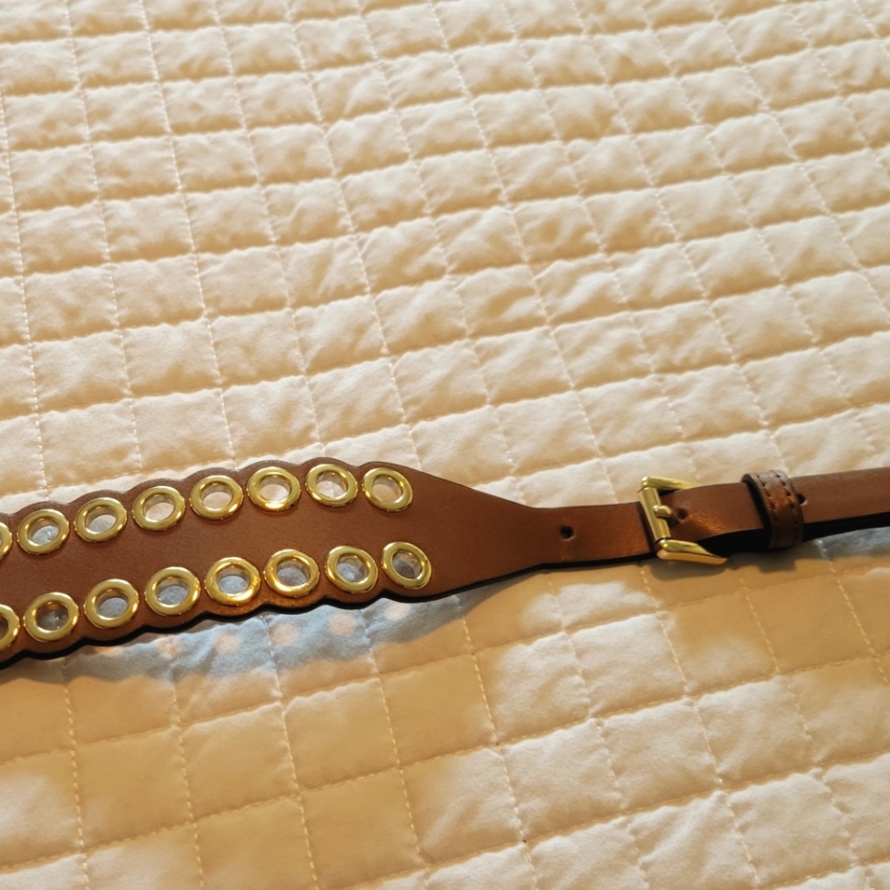 Michael Kors Leather Grommet Guitar Purse Strap